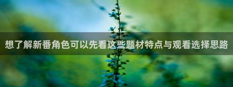 哔咪动漫：想了解新番角色可以先看这些题材特点与观看选择思路